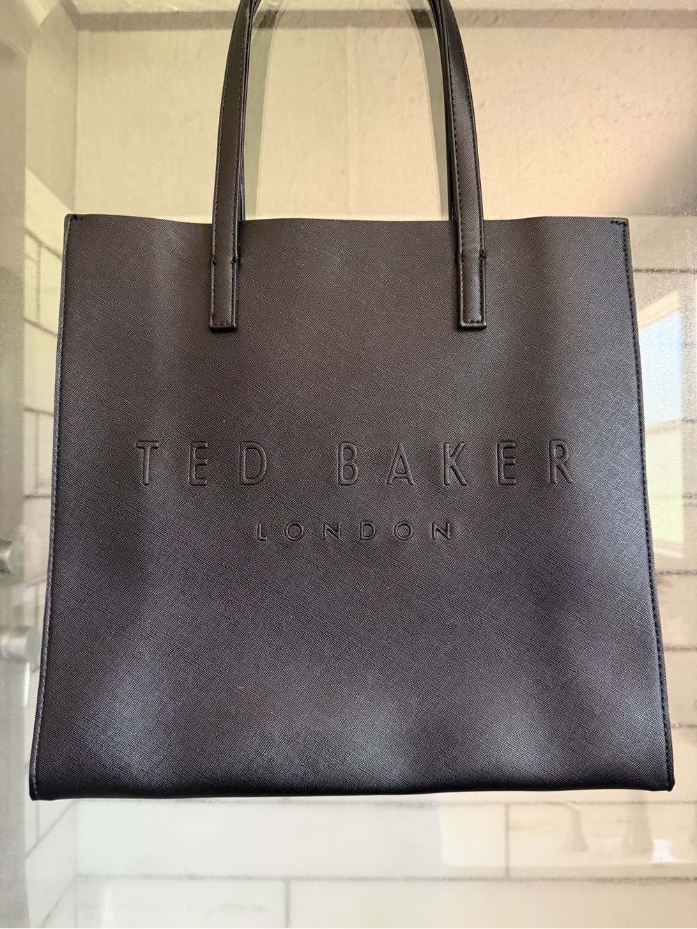 Ted Baker Black Embossed Logo Tote